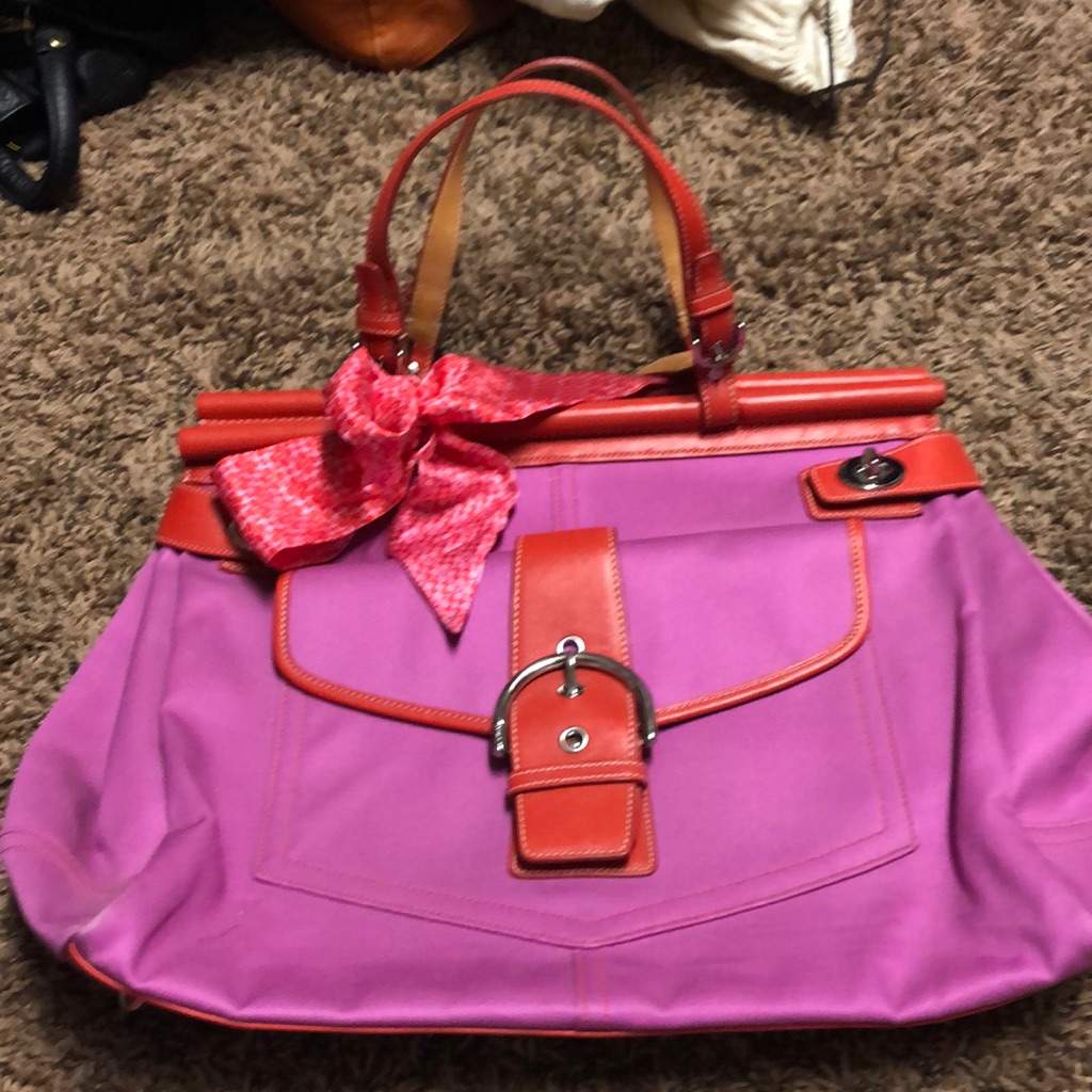Coach Pink/Red Tote